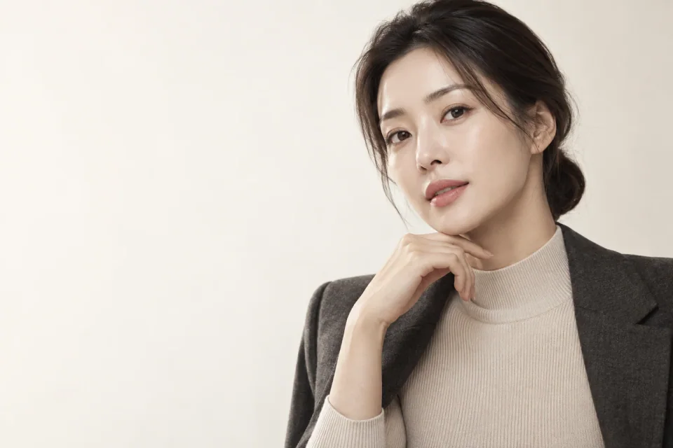 차분한 아이보리 배경의 울쎄라피 프라임 모델 이미지